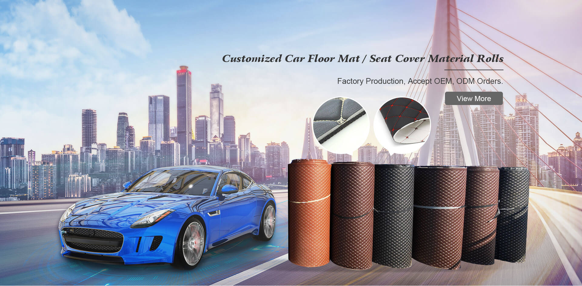 Custom made various car mat materials